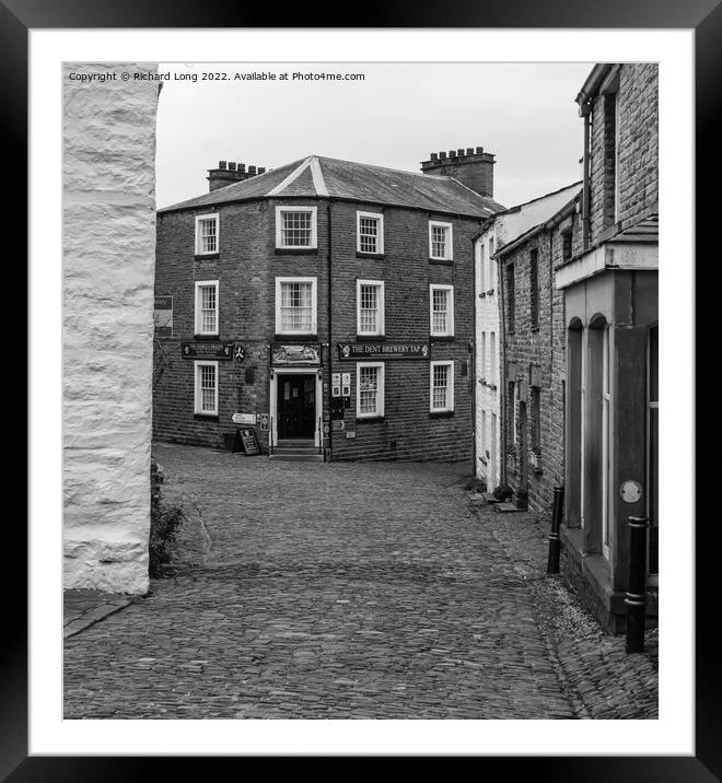  Street view in the village of Dent, Yorkshire Dal Framed Mounted Print by Richard Long