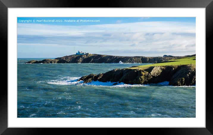 View to Point Lynas on Anglesey Wales Framed Mounted Print by Pearl Bucknall