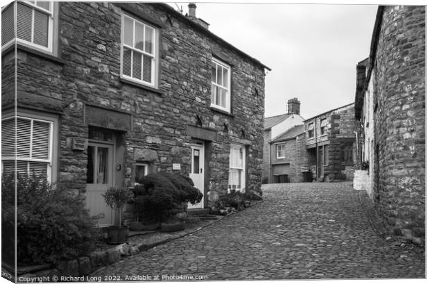 Street view in the village of Dent, Yorkshire Dales Canvas Print by Richard Long