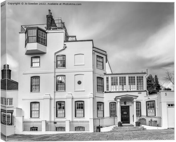 Admirals House, Hampstead, London Canvas Print by Jo Sowden
