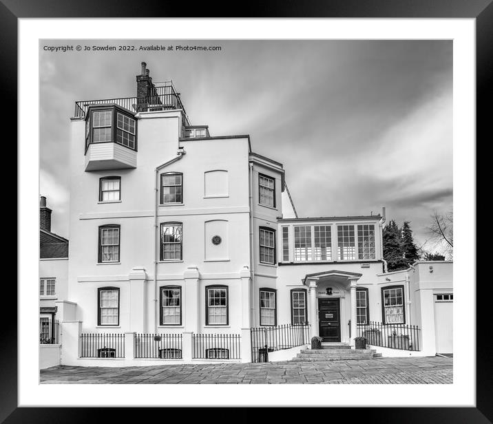 Admirals House, Hampstead, London Framed Mounted Print by Jo Sowden