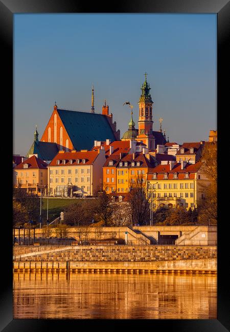 Warsaw City at Sunrise in Poland Framed Print by Artur Bogacki