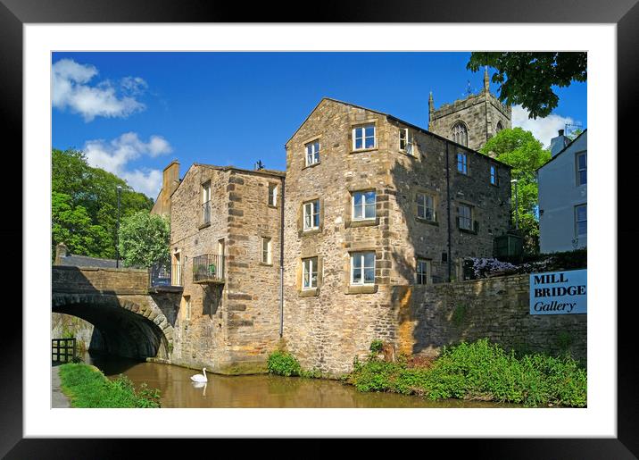 Mill Bridge and Springs Branch, Skipton  Framed Mounted Print by Darren Galpin