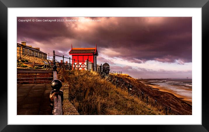Saltburn by the Sea - Storm Warning Framed Mounted Print by Cass Castagnoli