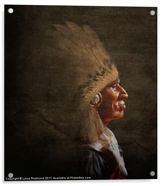Old Chief Acrylic by Laura Dawnsky