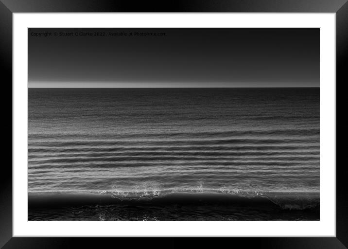 Waves Framed Mounted Print by Stuart C Clarke