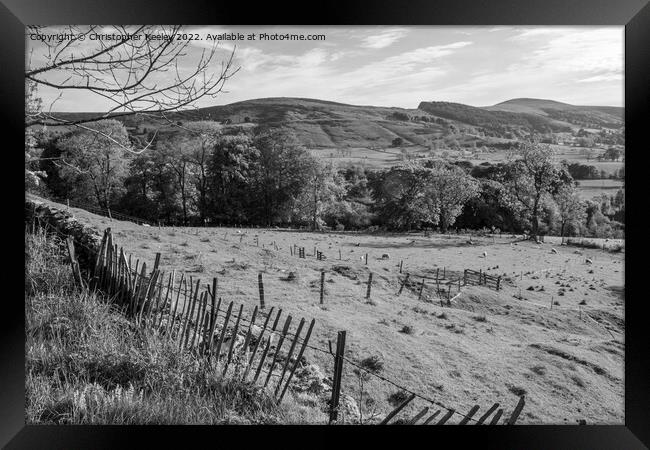 Peak District in monochrome Framed Print by Christopher Keeley