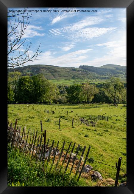 Summer in the Hope Valley, Derbyshire Framed Print by Christopher Keeley