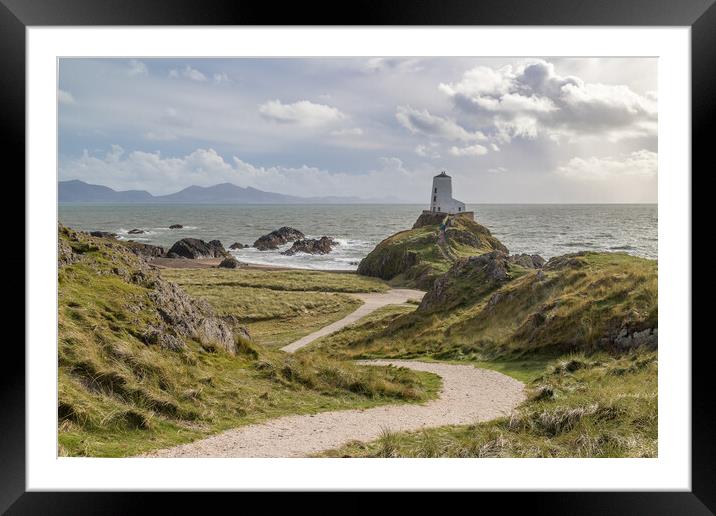 Winding pathway to Twr Mawr Framed Mounted Print by Jason Wells