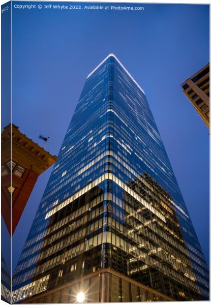 Brookfield Place office tower in Calgary. Canvas Print by Jeff Whyte