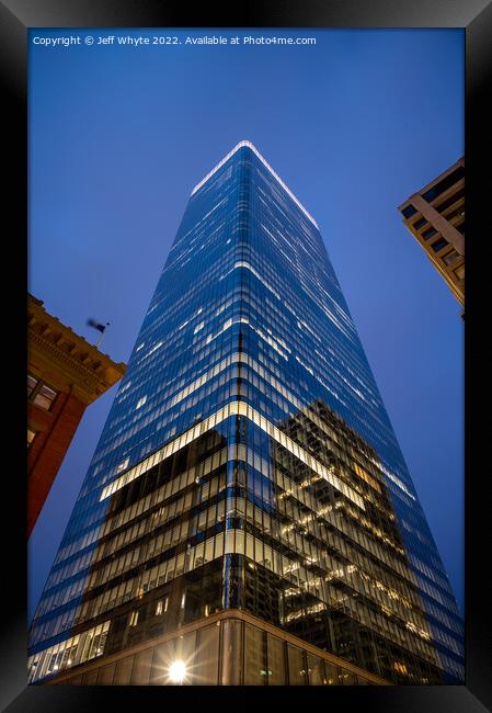  Brookfield Place office tower in Calgary. Framed Print by Jeff Whyte