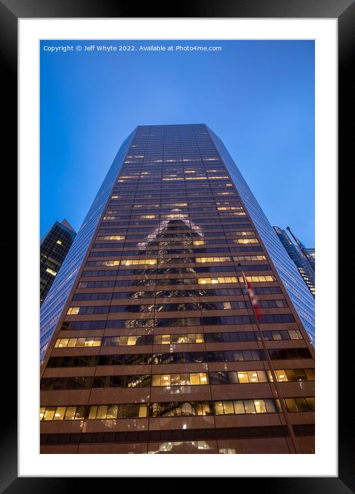 Suncor Energy office tower in Calgary Framed Mounted Print by Jeff Whyte