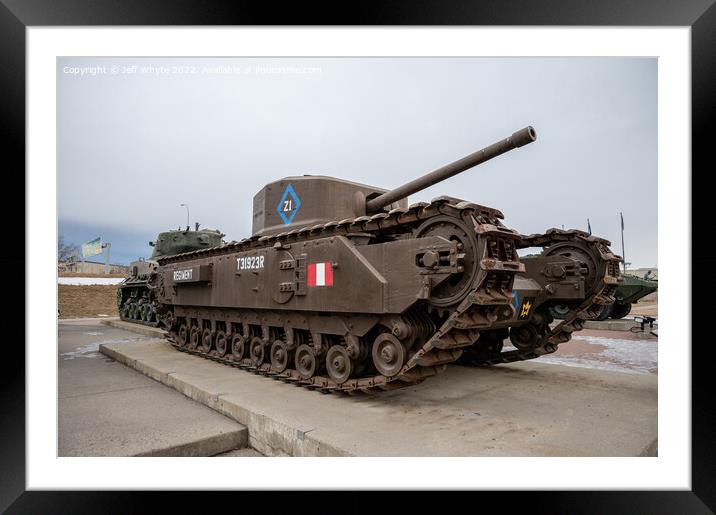Churchill Tank Framed Mounted Print by Jeff Whyte