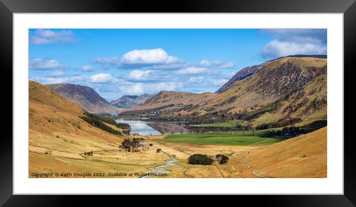 Buttermere Valley  Framed Mounted Print by Keith Douglas