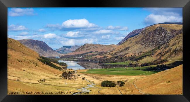 Buttermere Valley  Framed Print by Keith Douglas