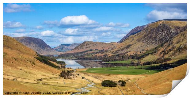 Buttermere Valley  Print by Keith Douglas
