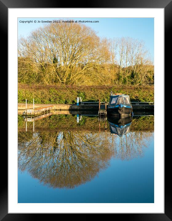Canal Reflections Framed Mounted Print by Jo Sowden