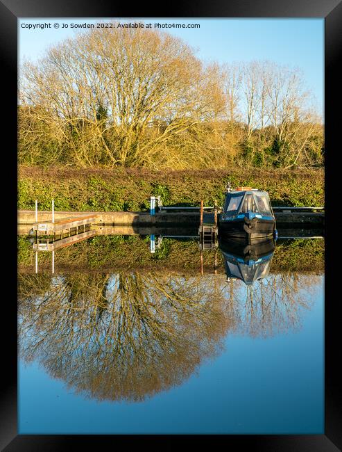 Canal Reflections Framed Print by Jo Sowden
