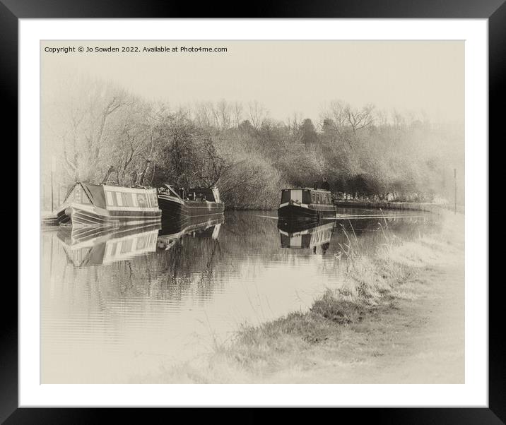 Travelling by boat Framed Mounted Print by Jo Sowden