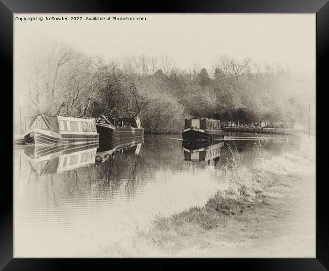 Travelling by boat Framed Print by Jo Sowden