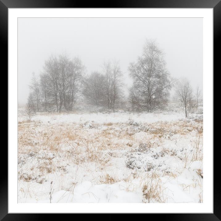 Snow covers the landscape  Framed Mounted Print by chris smith