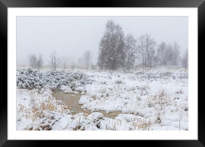 Snow covers the landscape  Framed Mounted Print by chris smith