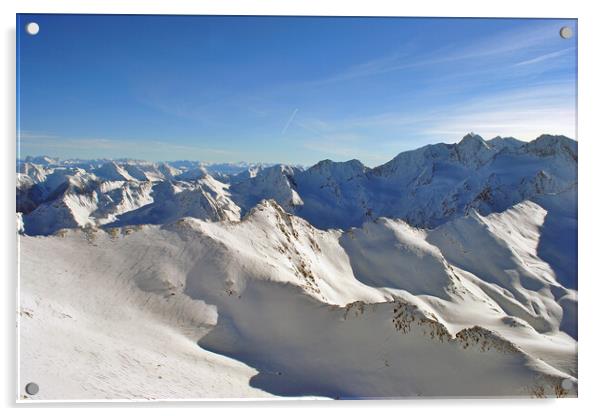 Hochgurgl Obergurgl Tyrol Austrian Alps Austria Acrylic by Andy Evans Photos