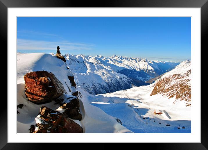 Hochgurgl Obergurgl Tyrol Austrian Alps Austria Framed Mounted Print by Andy Evans Photos