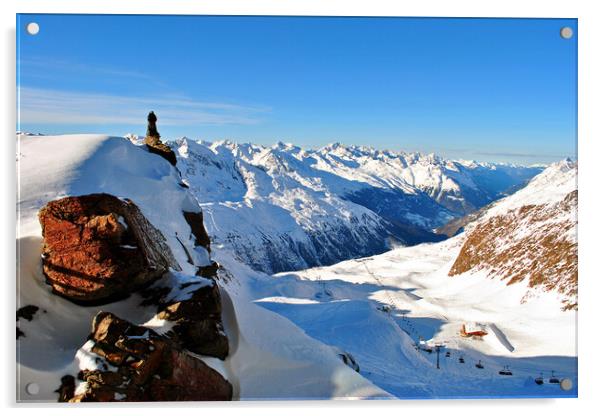 Hochgurgl Obergurgl Tyrol Austrian Alps Austria Acrylic by Andy Evans Photos