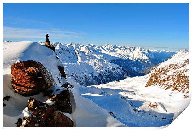 Hochgurgl Obergurgl Tyrol Austrian Alps Austria Print by Andy Evans Photos