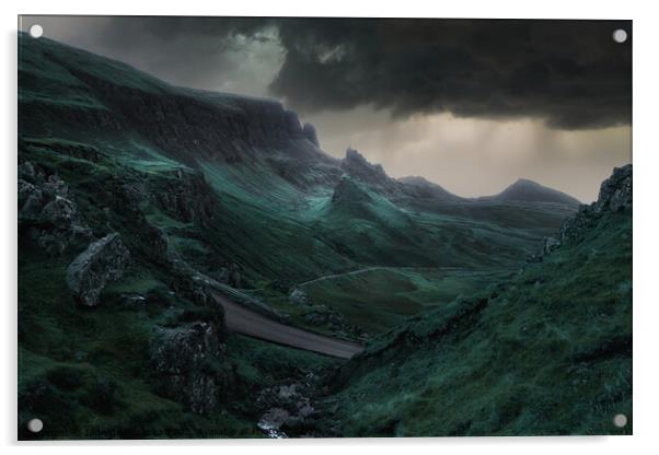 Quiraing - the Isle of Skye Acrylic by Jadwiga Piasecka