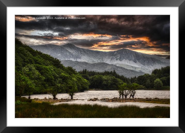 Sunset in Snowdonia Framed Mounted Print by Lee Kershaw