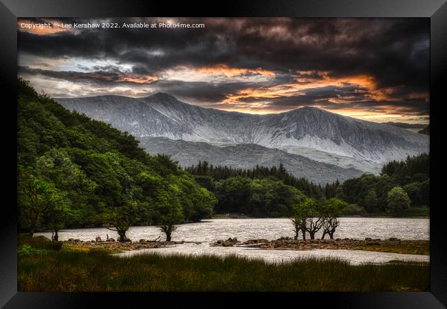 Sunset in Snowdonia Framed Print by Lee Kershaw