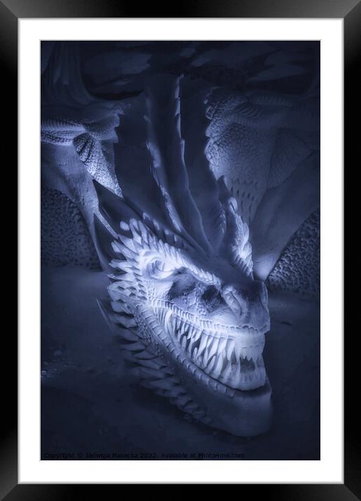 The Dragon Framed Mounted Print by Jadwiga Piasecka