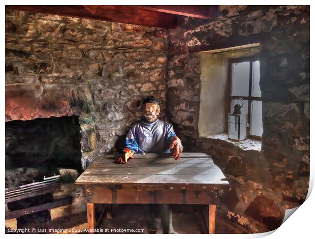 The Fisherman's Table In The Bothy Print by OBT imaging