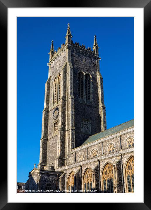 Cromer Parish Church in Cromer, Norfolk Framed Mounted Print by Chris Dorney