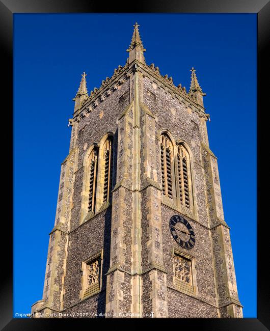 Cromer Parish Church in Cromer, Norfolk Framed Print by Chris Dorney