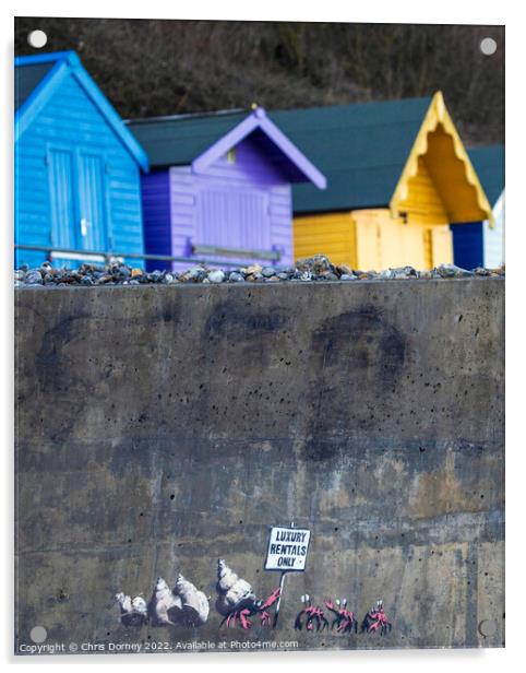 Luxury Rentals Only Graffiti by Banksy in Cromer, Norfolk Acrylic by Chris Dorney
