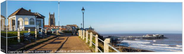 Panoramic view of Cromer in Norfolk, UK Canvas Print by Chris Dorney