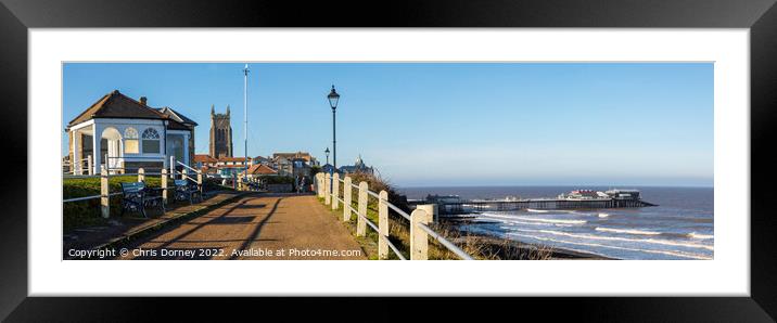 Panoramic view of Cromer in Norfolk, UK Framed Mounted Print by Chris Dorney