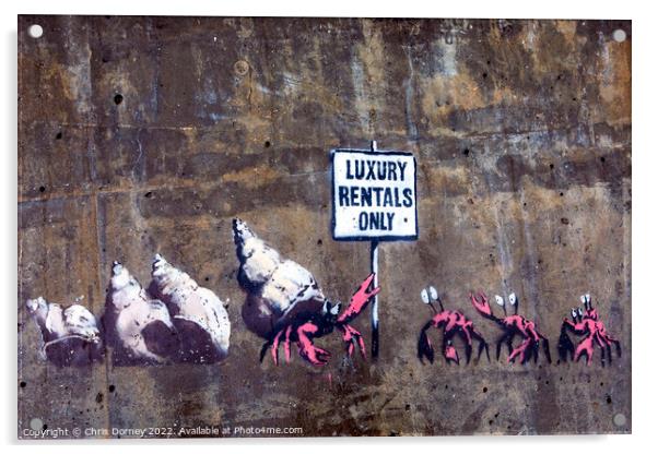 Luxury Rentals Only Graffiti by Banksy in Cromer, Norfolk Acrylic by Chris Dorney