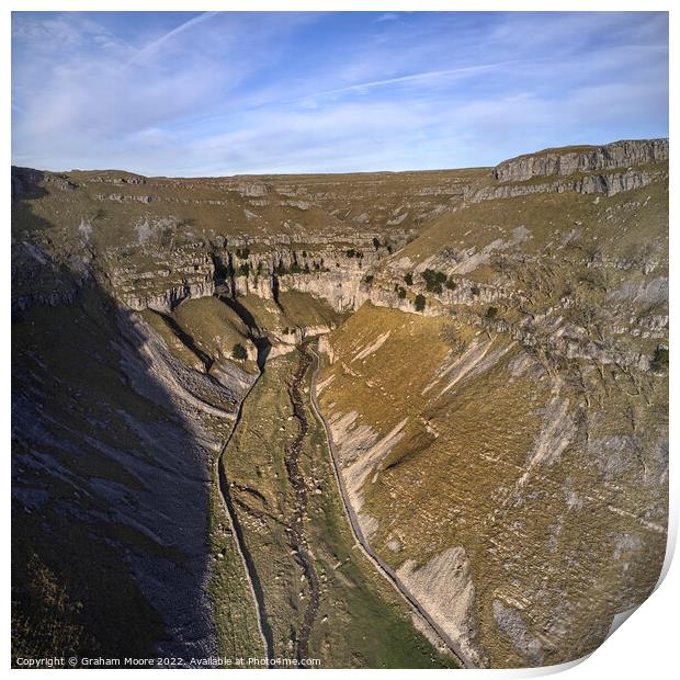 Approach to Goredale Scar square Print by Graham Moore