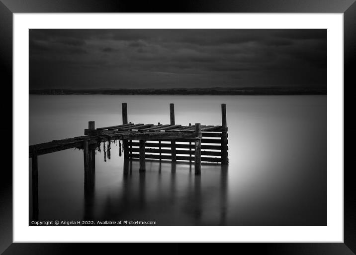 Carriden Pier Framed Mounted Print by Angela H
