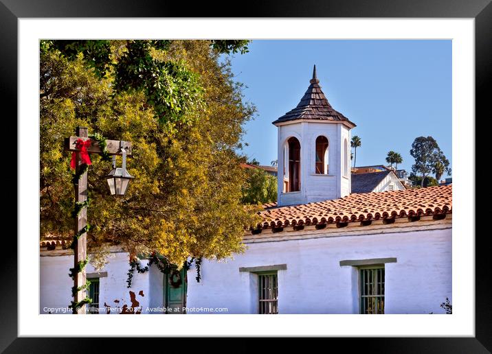 Casa de Estudillo Old San Diego Town Roof Cupola California Framed Mounted Print by William Perry
