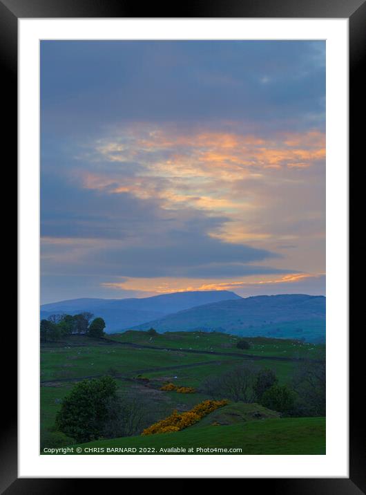 Sunset in the Lake District Framed Mounted Print by CHRIS BARNARD
