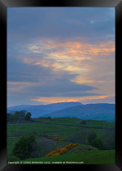 Sunset in the Lake District Framed Print by CHRIS BARNARD
