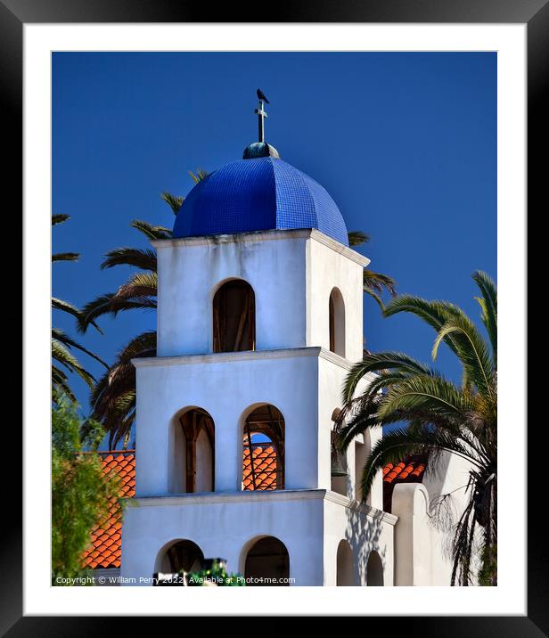 Immaculate Conception Church Old San Diego Town California Framed Mounted Print by William Perry