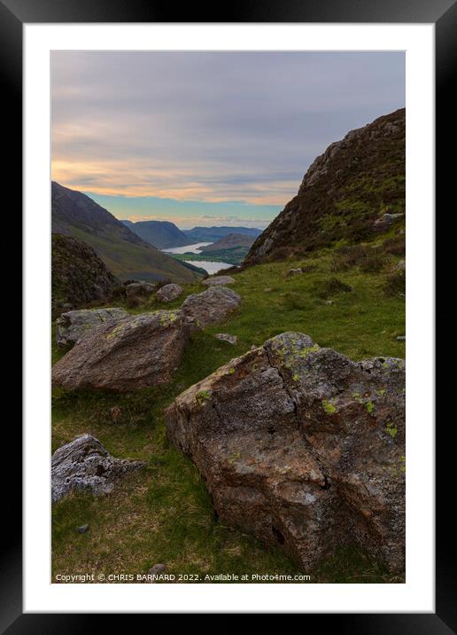 Buttermere View Framed Mounted Print by CHRIS BARNARD