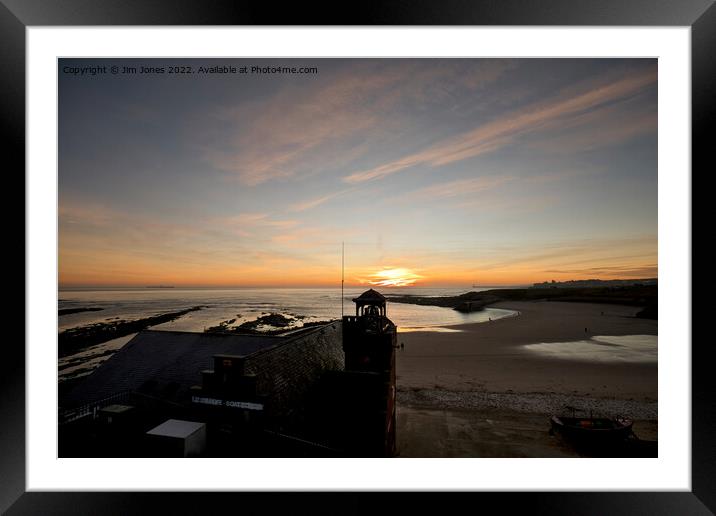 Cullercoats Lifeboat Station at dawn Framed Mounted Print by Jim Jones