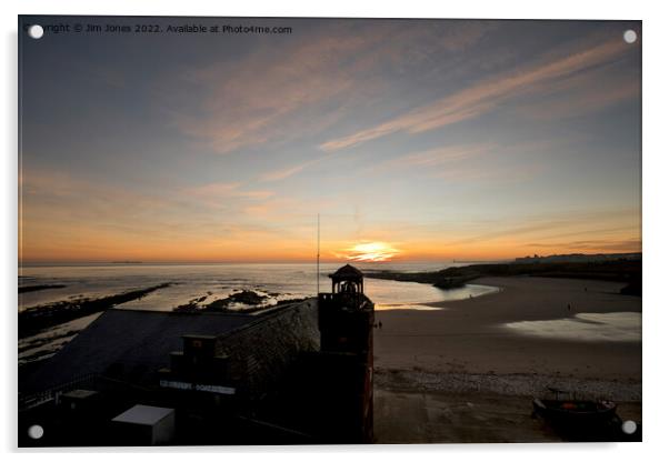 Cullercoats Lifeboat Station at dawn Acrylic by Jim Jones